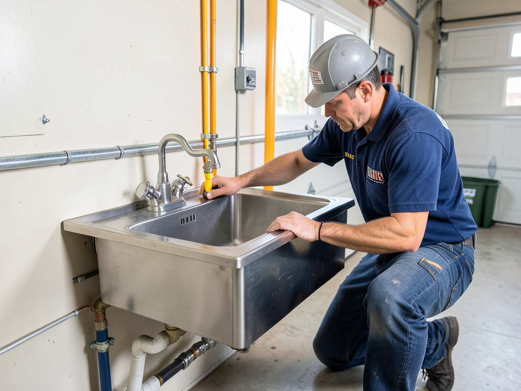 Adding a heavy duty utility sink to your del city