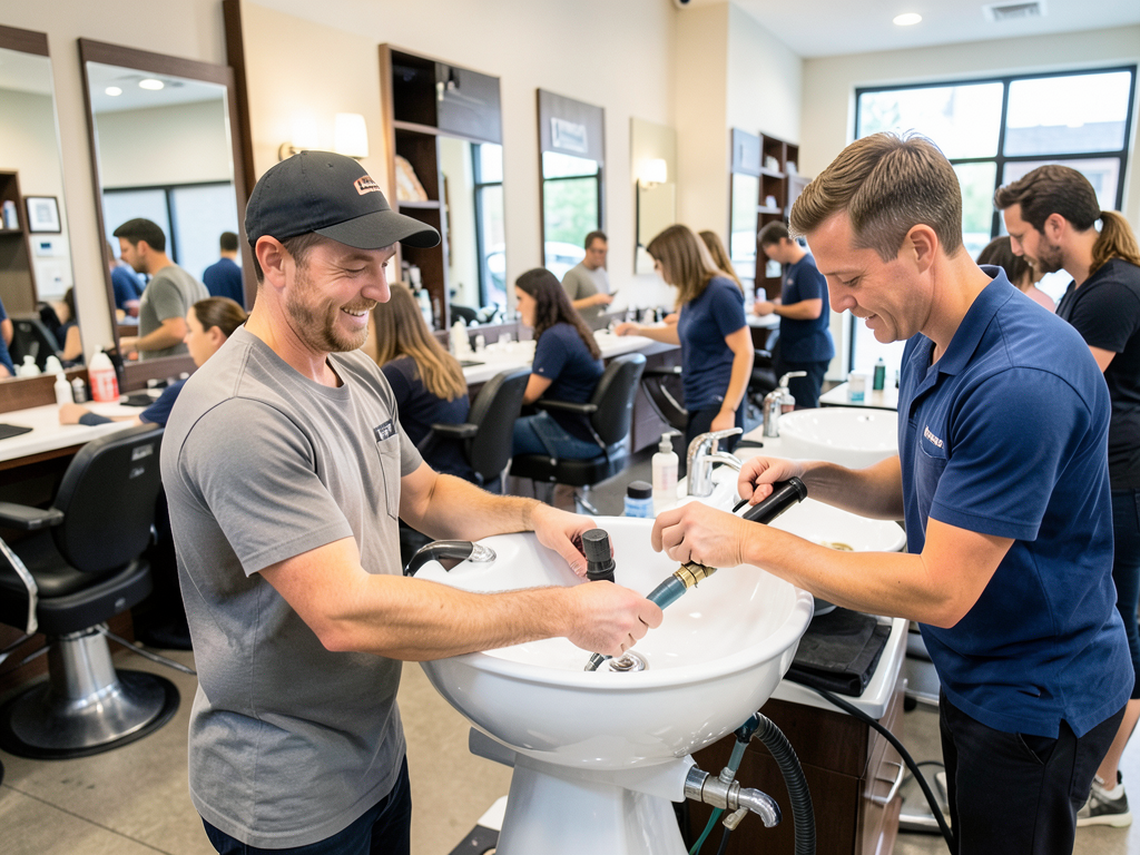 Expert plumbing solutions for hair salons and barb