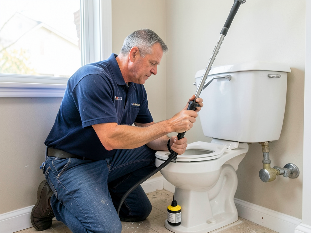 How to safely unclog a second floor toilet without