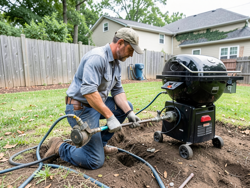 Running a natural gas line for your new patio gril